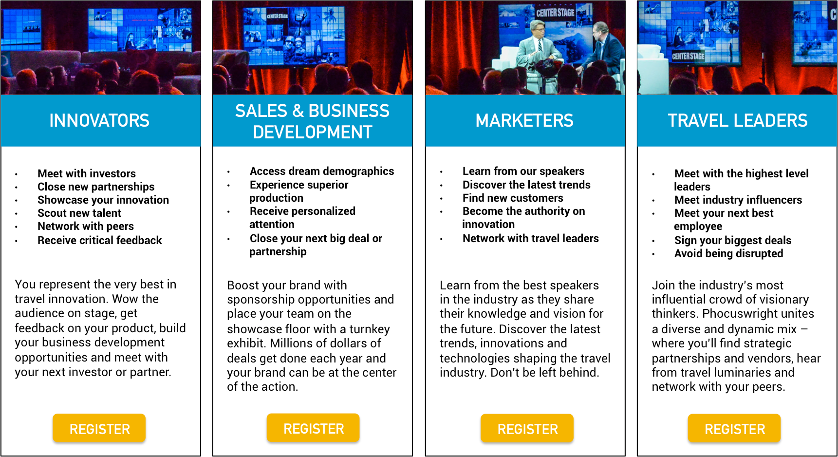 Benefits for Attendees Based on Area of Interest